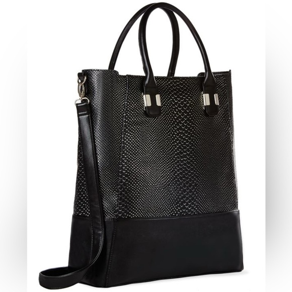 Marlon Black & Silver Tote/Shoulder Bag NWOT - Picture 2 of 8